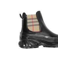 Bottines Chelsea en toile enduite avec Vintage check - Black & Archive Beige