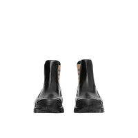 Bottines Chelsea en toile enduite avec Vintage check - Black & Archive Beige