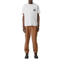 T-shirt en coton à imprimé ruban adhésif - White