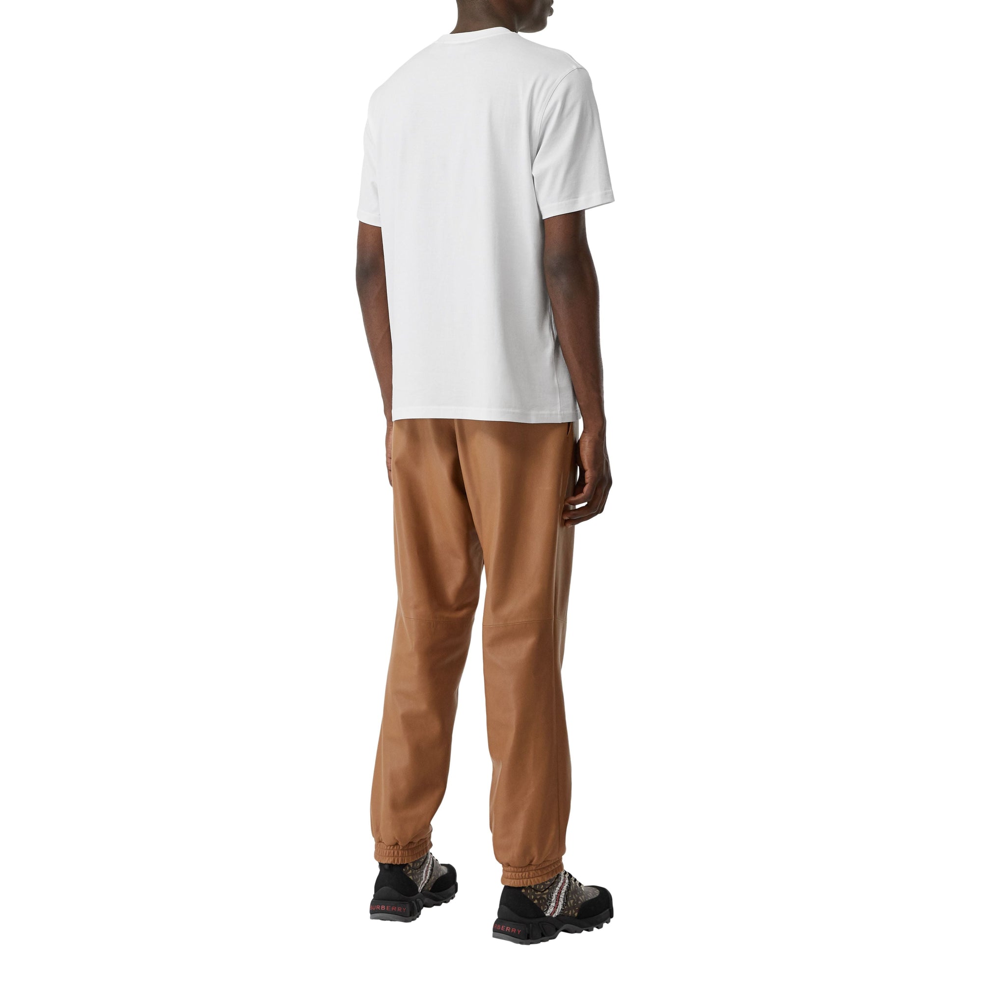 T-shirt en coton à imprimé ruban adhésif - White