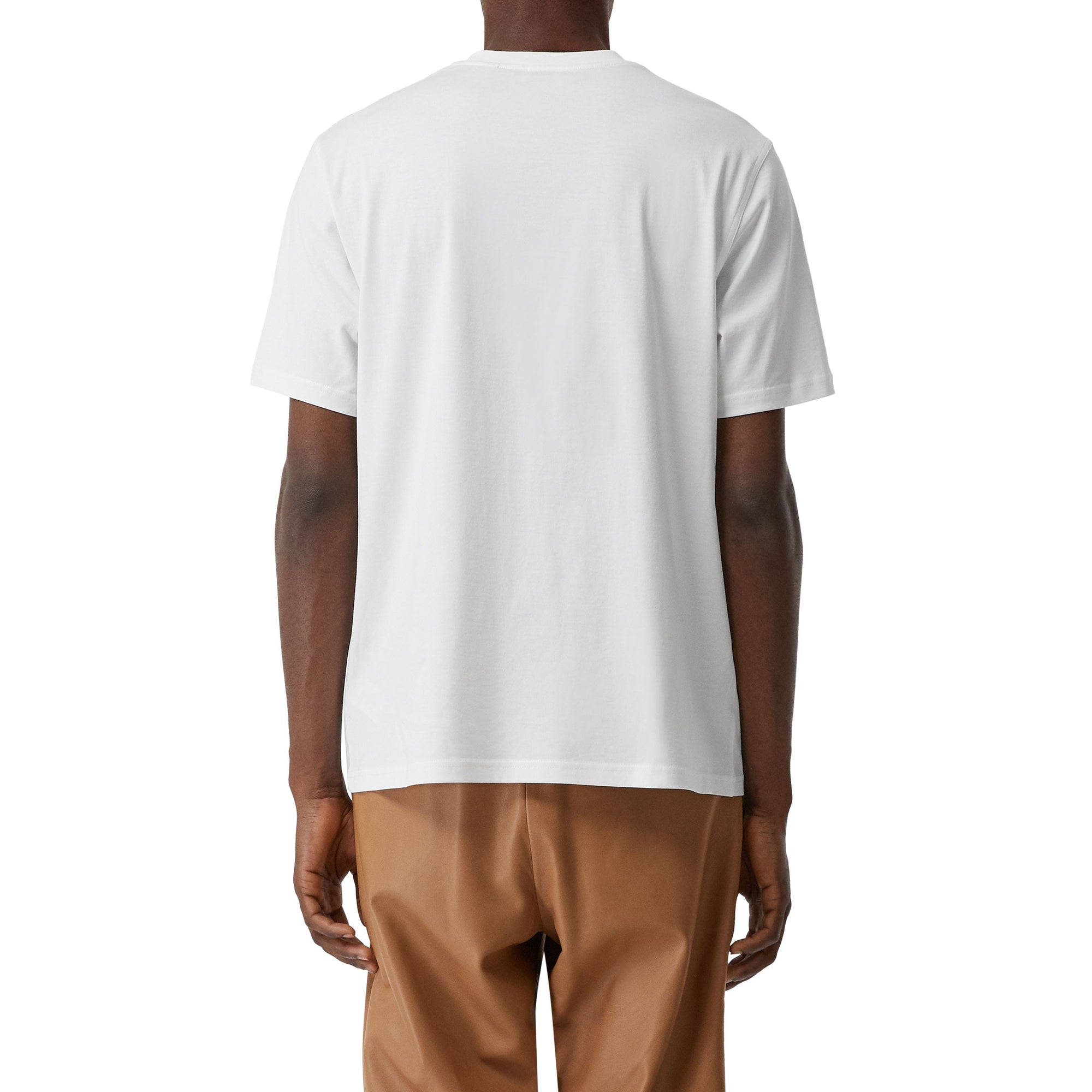 T-shirt en coton à imprimé ruban adhésif - White