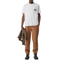 T-shirt en coton à imprimé ruban adhésif - White