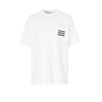 T-shirt en coton à imprimé ruban adhésif - White