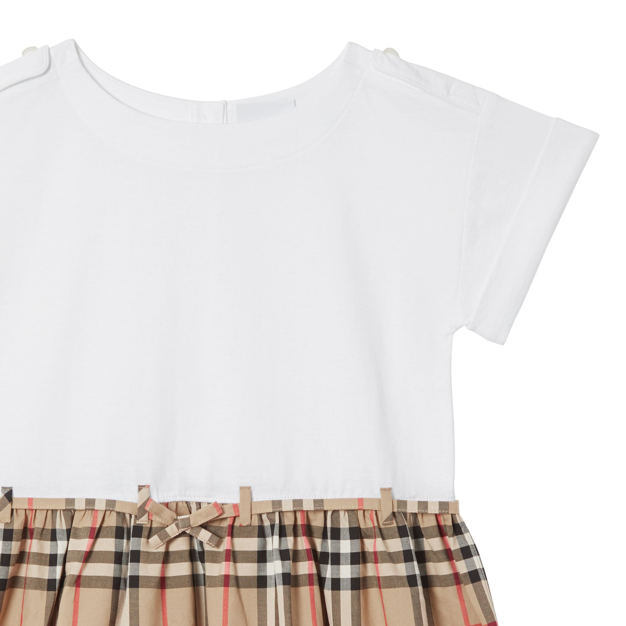 Robe en coton avec Vintage check - White