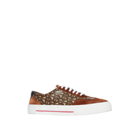 Sneakers à rayures Monogram avec cuir velours - Bridle Brown