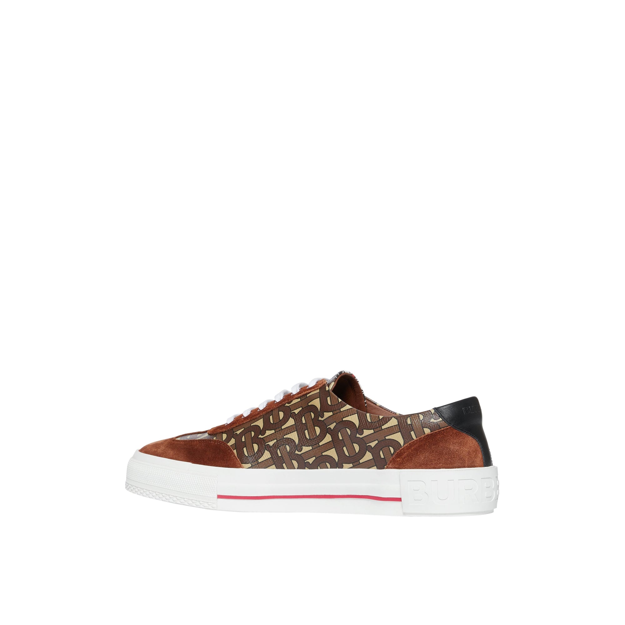 Sneakers à rayures Monogram avec cuir velours - Bridle Brown