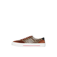 Sneakers à rayures Monogram avec cuir velours - Bridle Brown