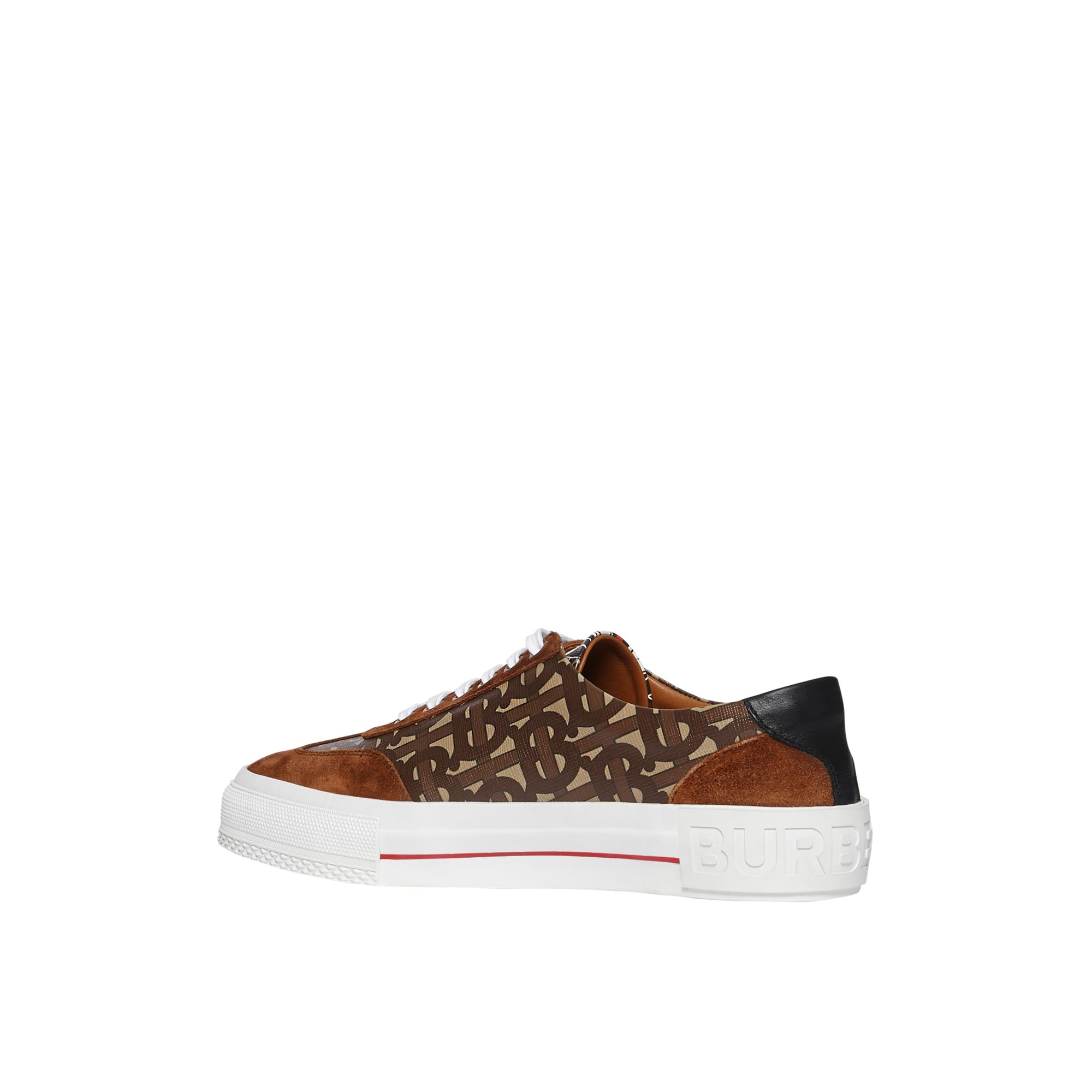 Sneakers à rayures Monogram avec cuir velours - Bridle Brown