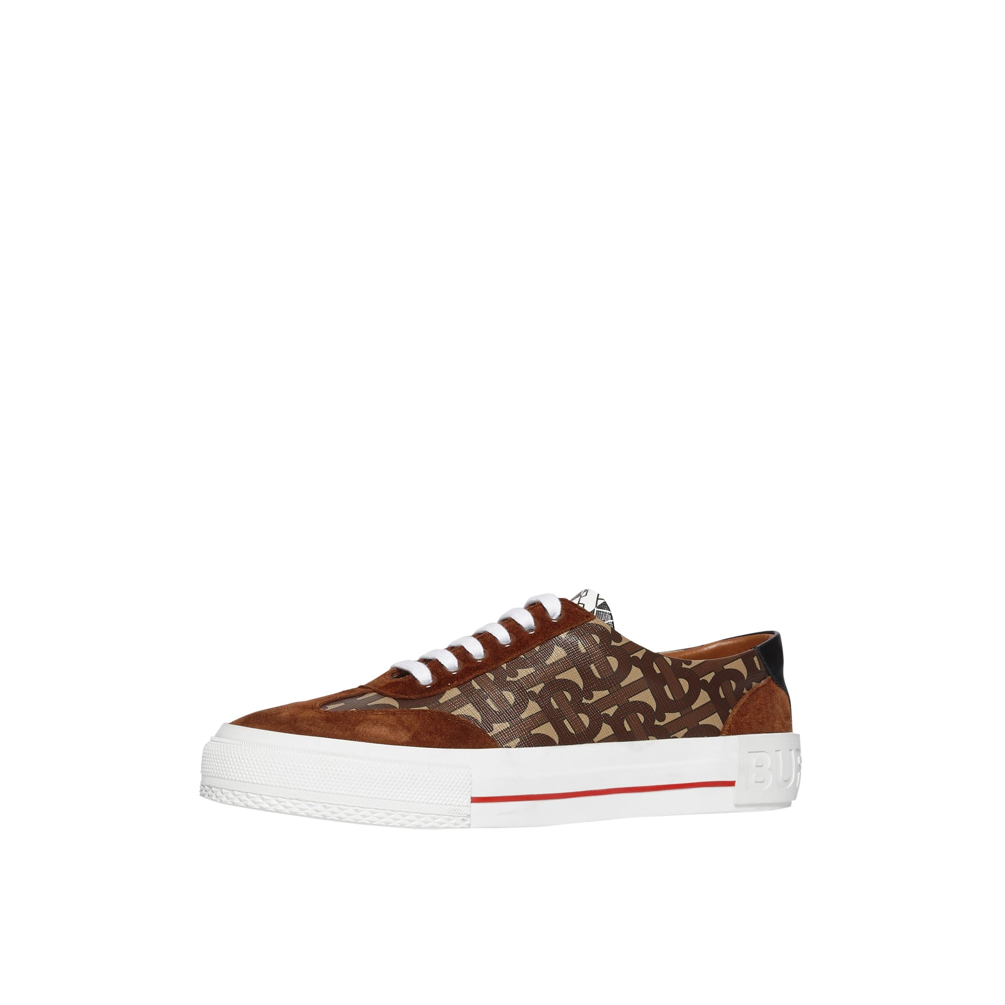 Sneakers à rayures Monogram avec cuir velours - Bridle Brown
