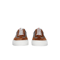 Sneakers à rayures Monogram avec cuir velours - Bridle Brown