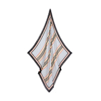 Grand carré en laine et soie Monogram avec rayures iconiques - Light Blue
