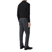 Polo à manches longues en piqué de coton Monogram - Black