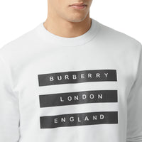 Sweat-shirt en coton à imprimé ruban adhésif - White