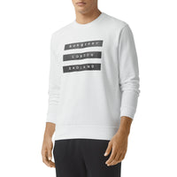 Sweat-shirt en coton à imprimé ruban adhésif - White