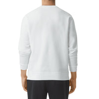 Sweat-shirt en coton à imprimé ruban adhésif - White