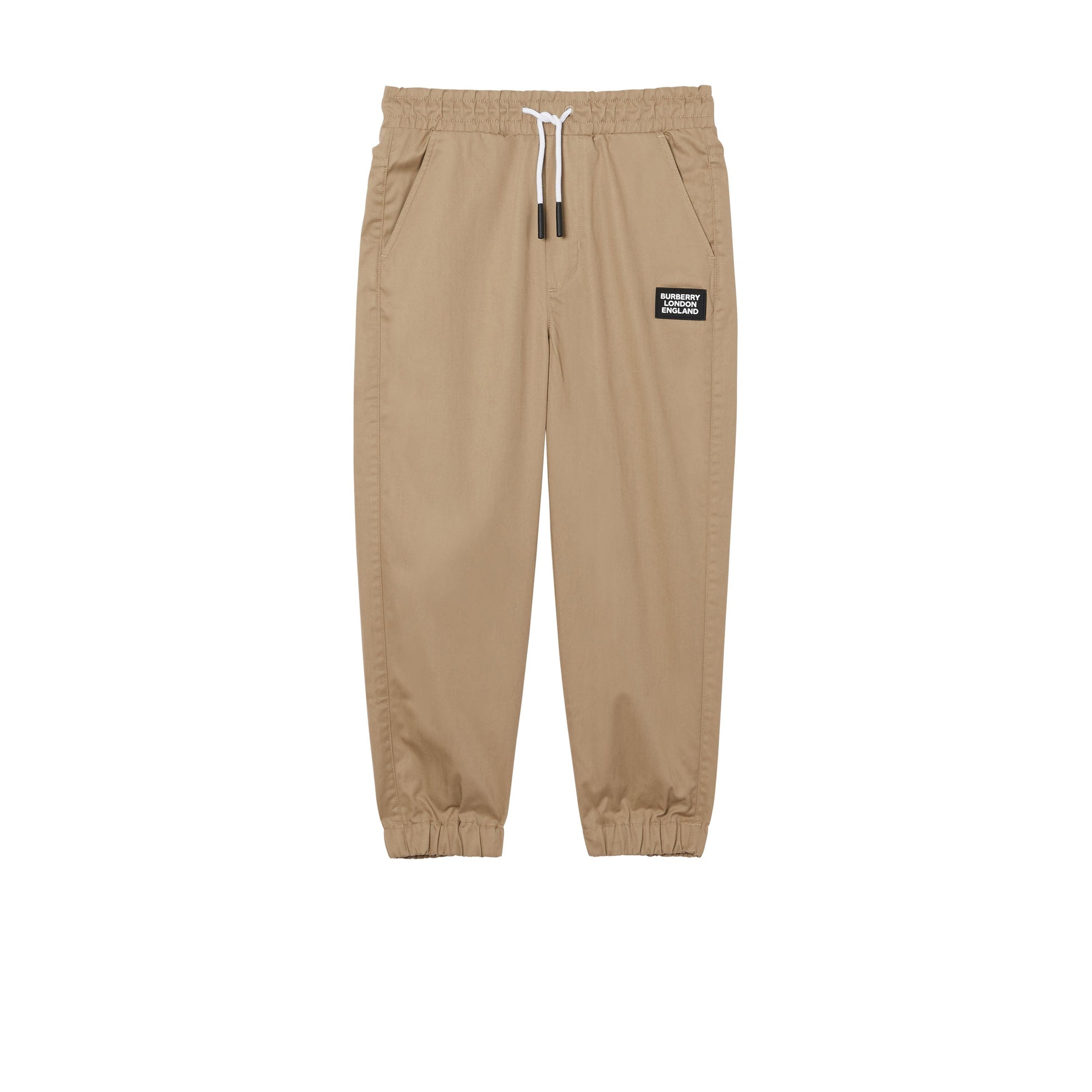 Pantalon de survêtement en sergé de coton avec logo appliqué - Honey
