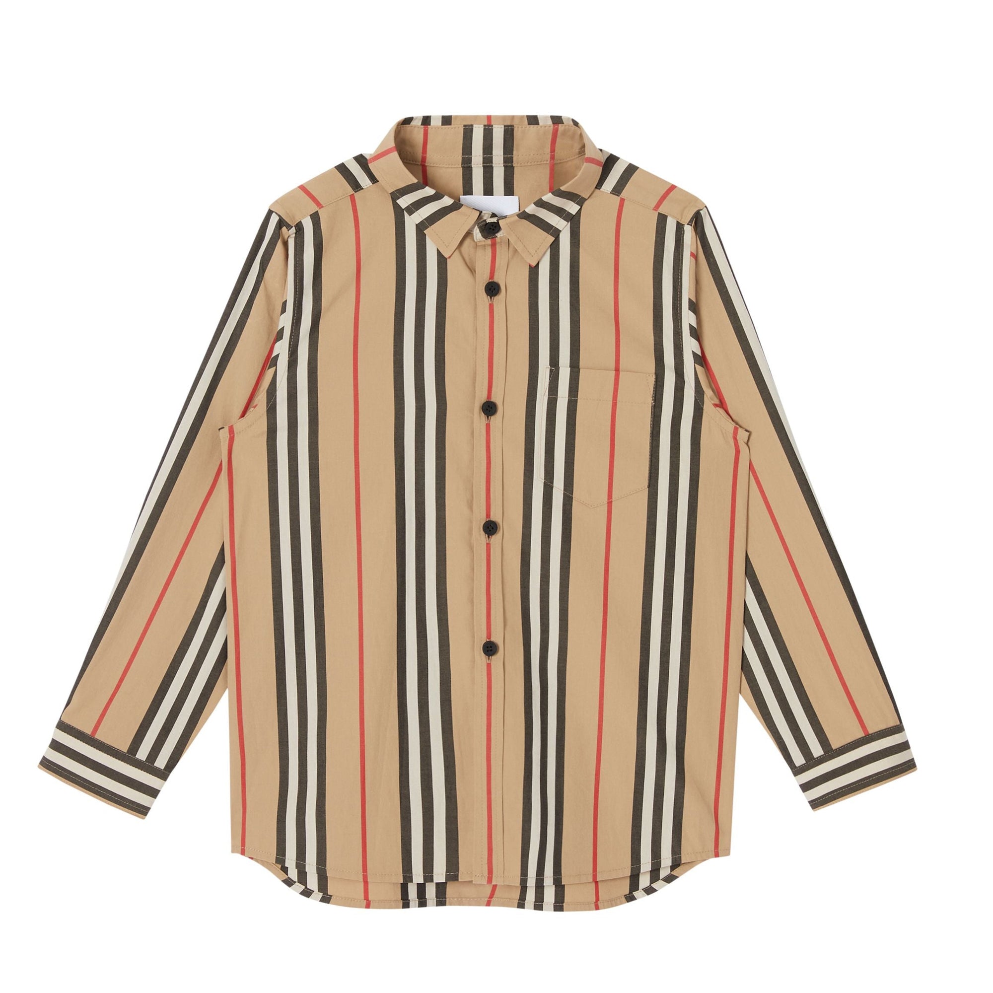 Chemise en popeline de coton à rayures iconiques - Archive Beige