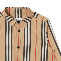 Chemise en popeline de coton à rayures iconiques - Archive Beige