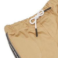 Pantalon chino en coton avec bande à logo - Honey