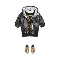 Veste légère à capuche avec logo - Black