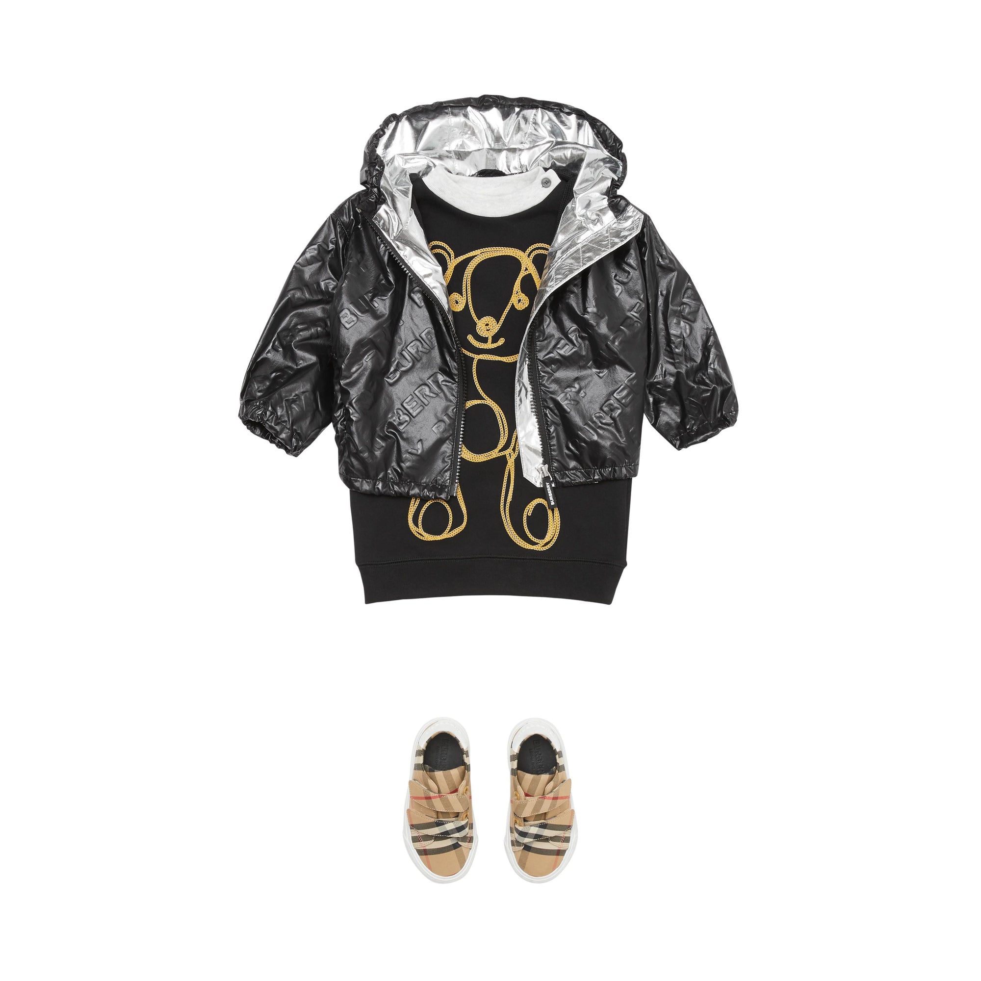 Veste légère à capuche avec logo - Black