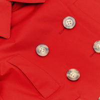 Trench à capuche en sergé de coton - Bright Red