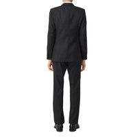 Costume à double boutonnage en laine à fines rayures - Charcoal Pattern