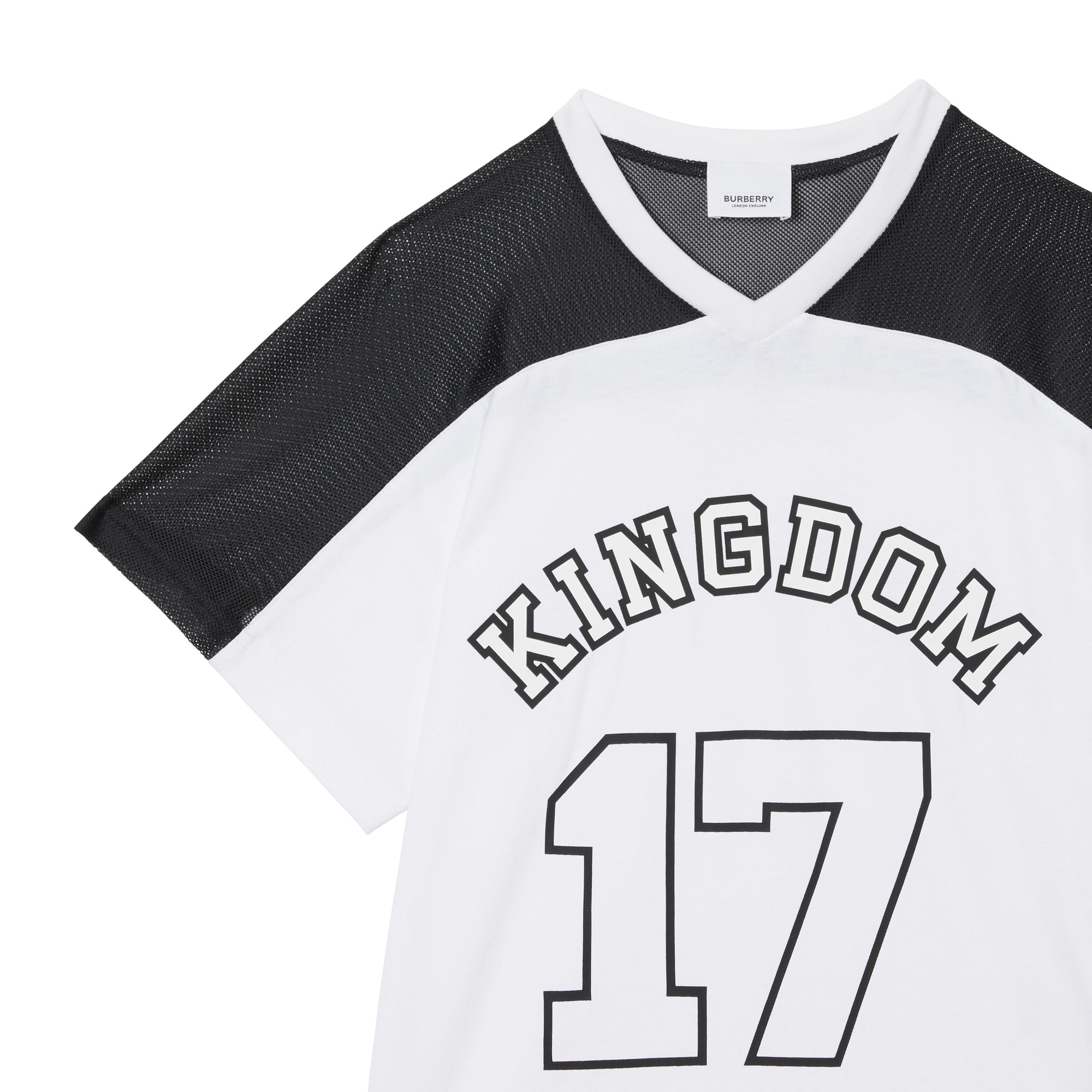 T-shirt en coton Kingdom avec panneau en mesh - Black