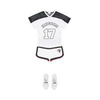 T-shirt en coton Kingdom avec panneau en mesh - Black