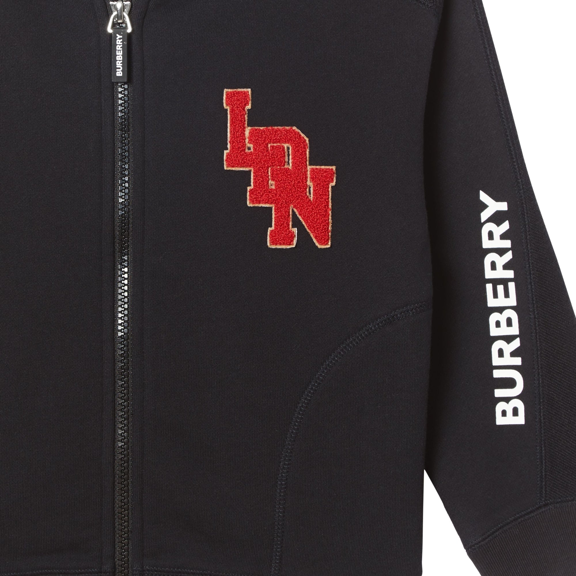 Haut à capuche en coton à logo - Black