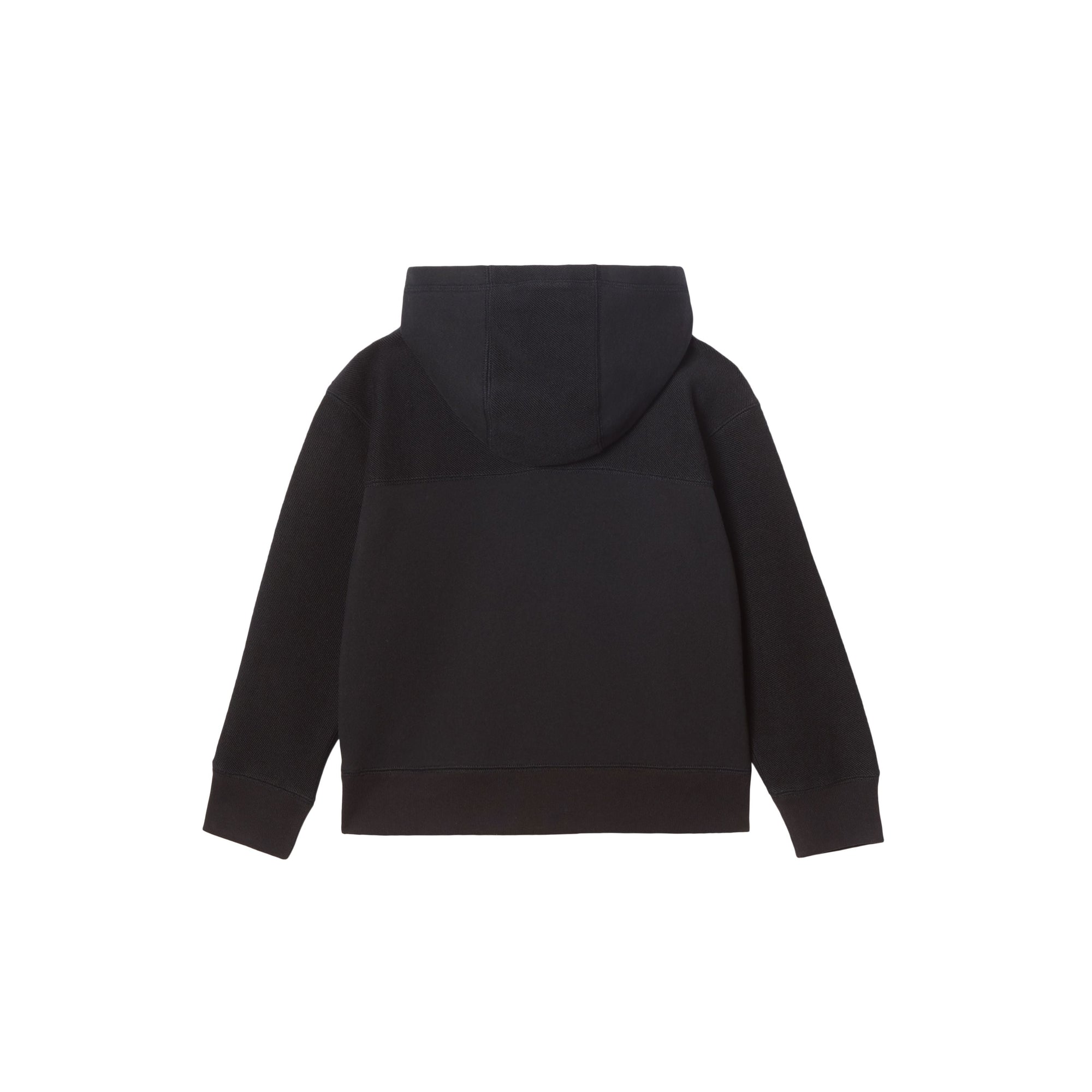 Haut à capuche en coton à logo - Black