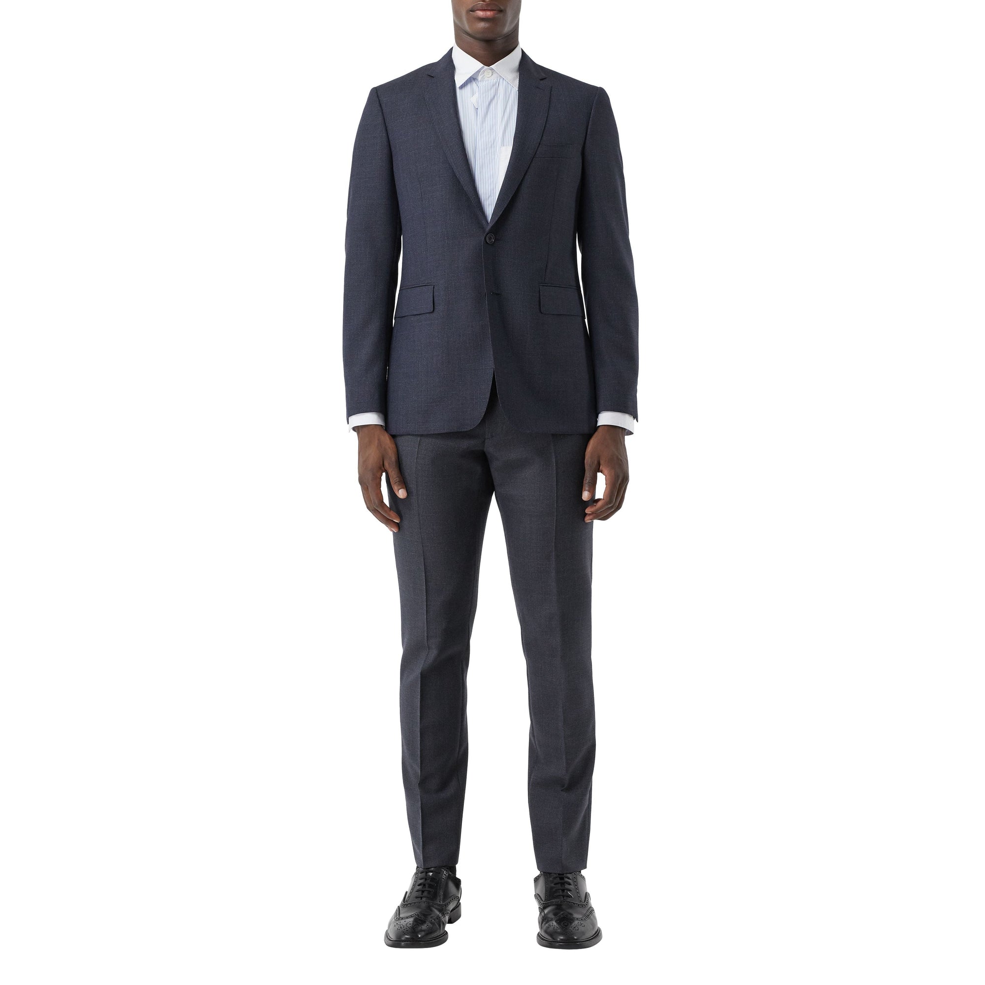 Costume slim en laine - Navy Pattern