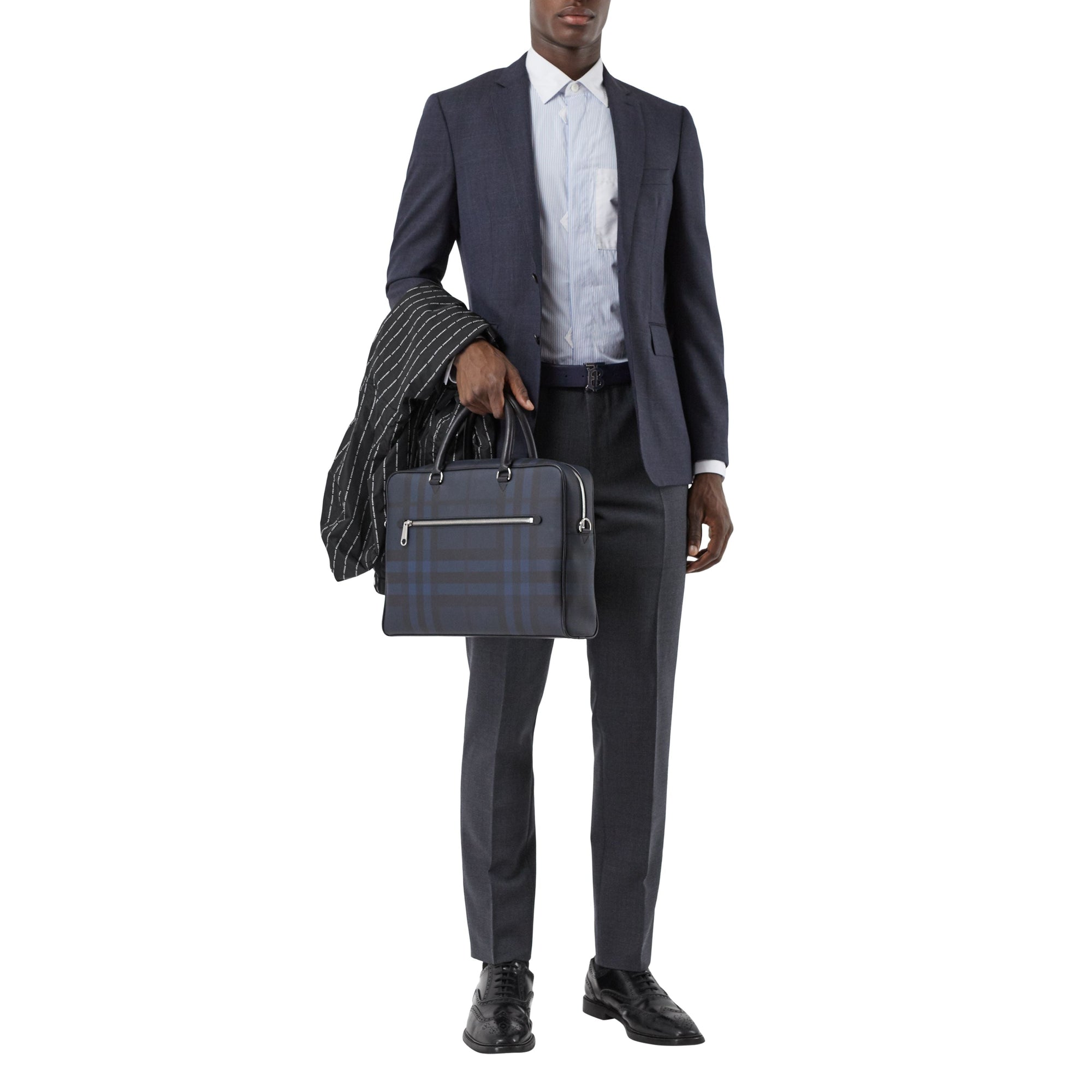 Costume slim en laine - Navy Pattern