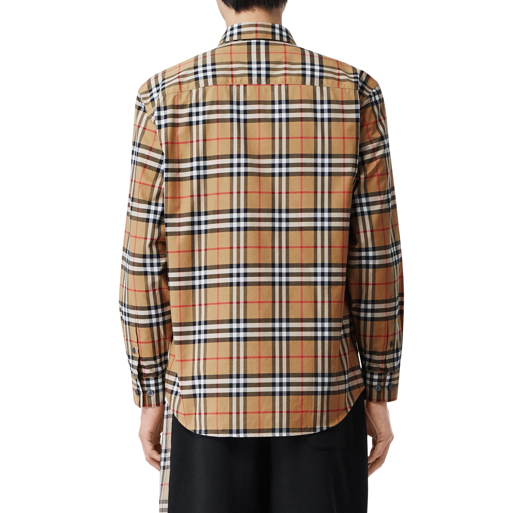 Chemise à col boutonné en coton Vintage check - Antique Yellow