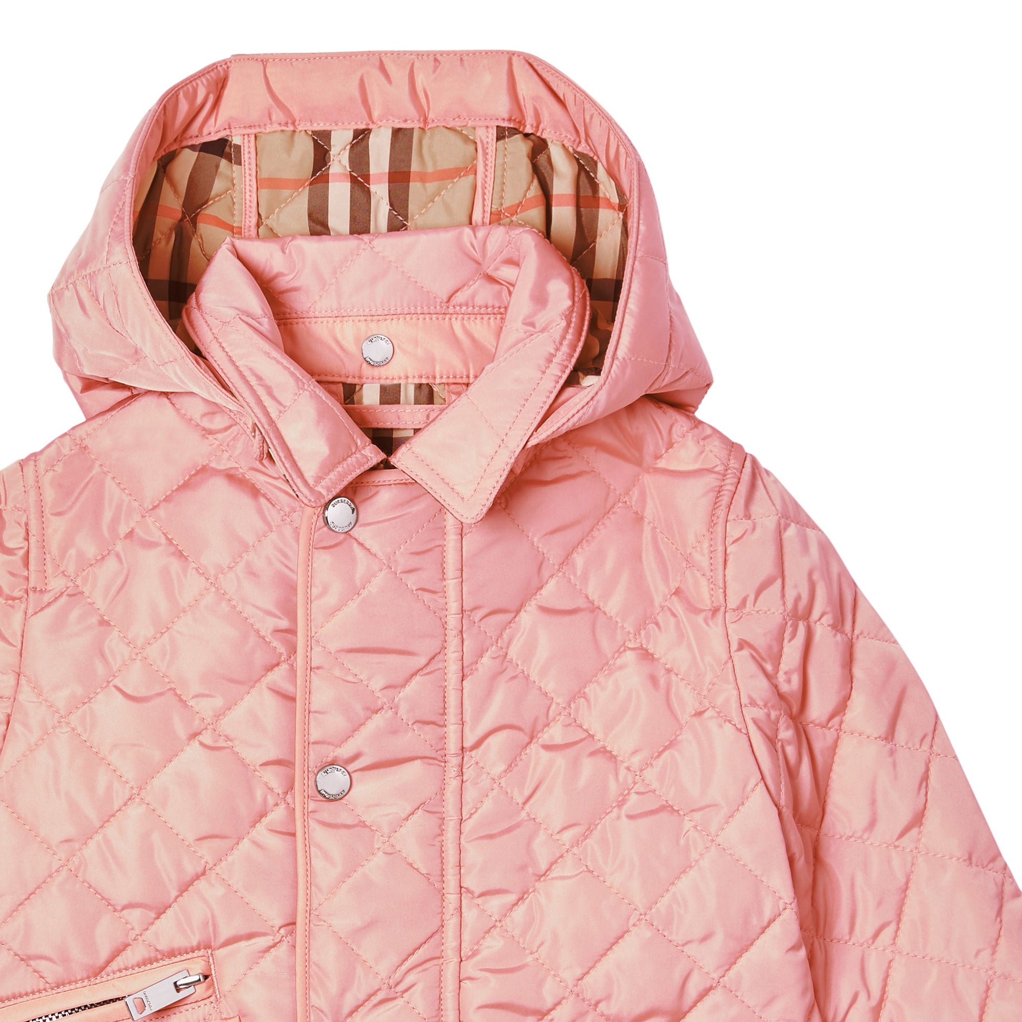 Veste matelassée avec capuche amovible - Dusty Pink