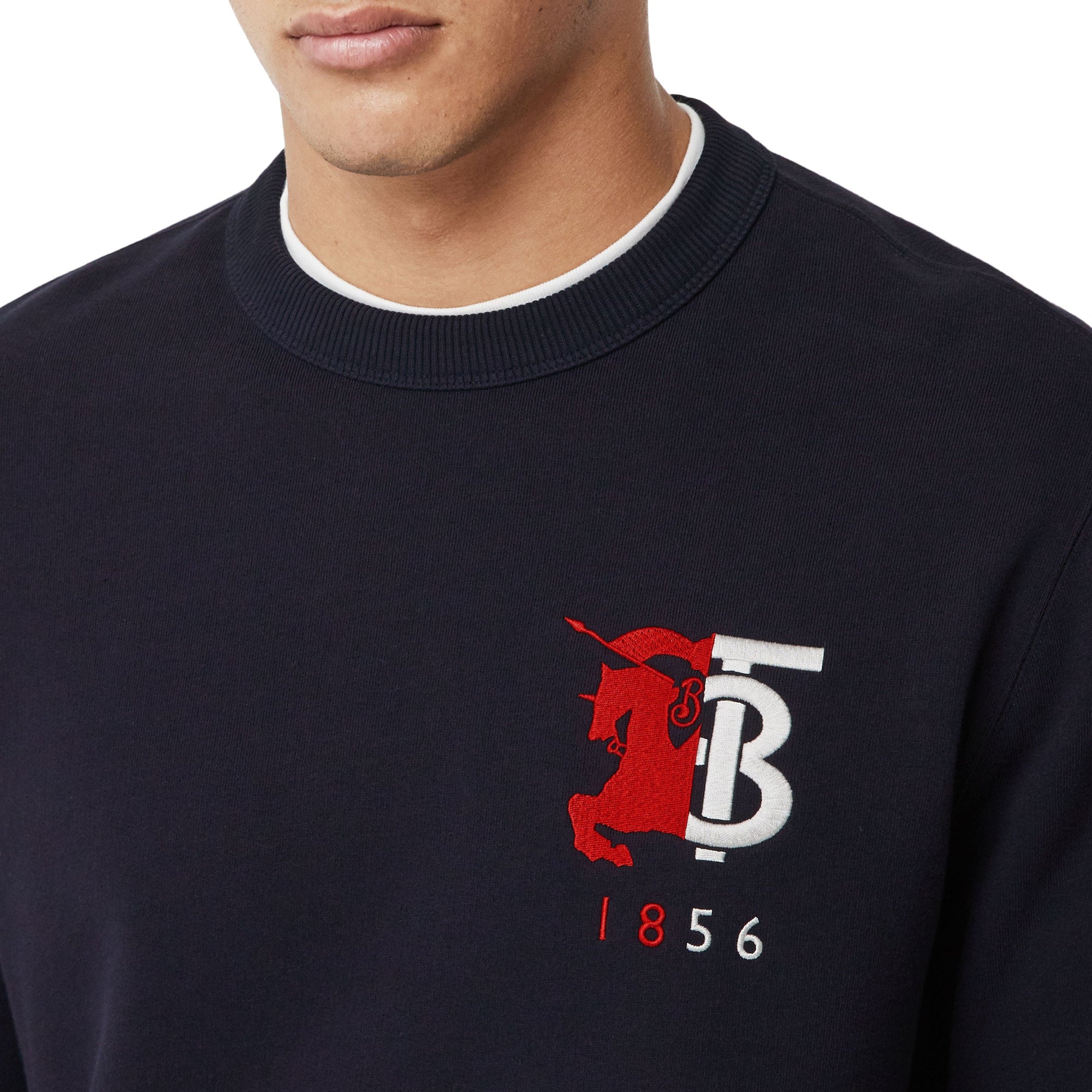 Sweat-shirt en coton avec logo - Navy