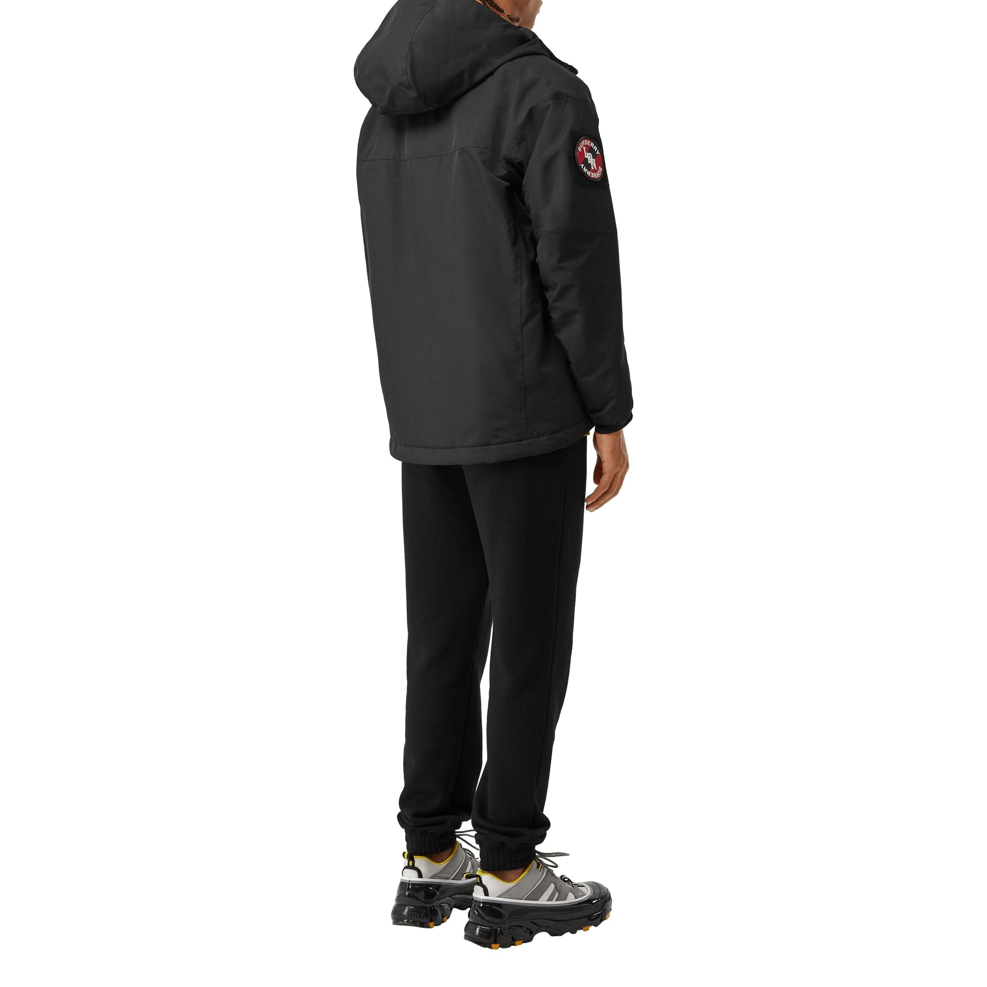 Veste à capuche en polyester recyclé avec logo - Black