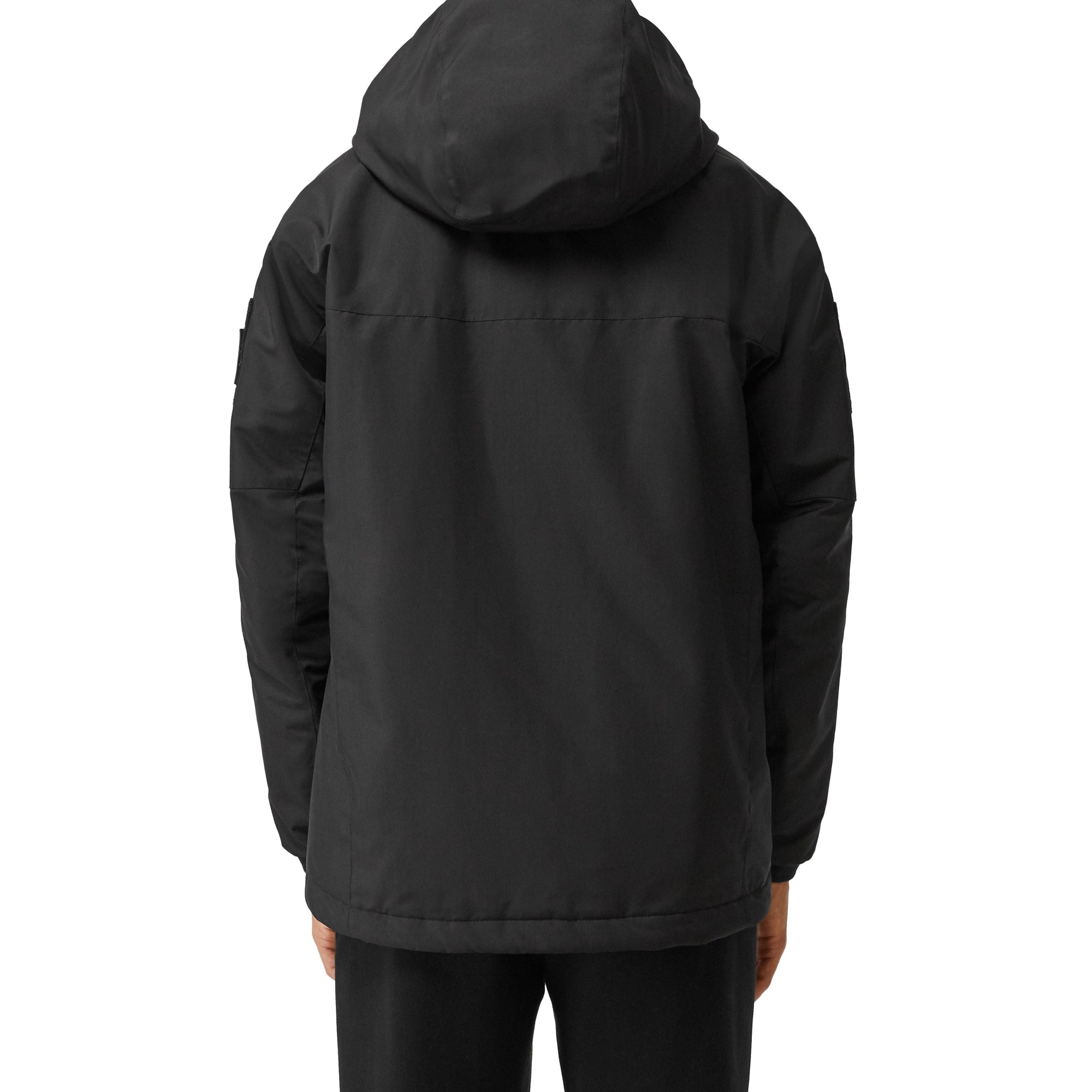 Veste à capuche en polyester recyclé avec logo - Black