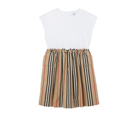 Robe en coton à rayures iconiques - Archive Beige