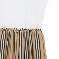 Robe en coton à rayures iconiques - Archive Beige