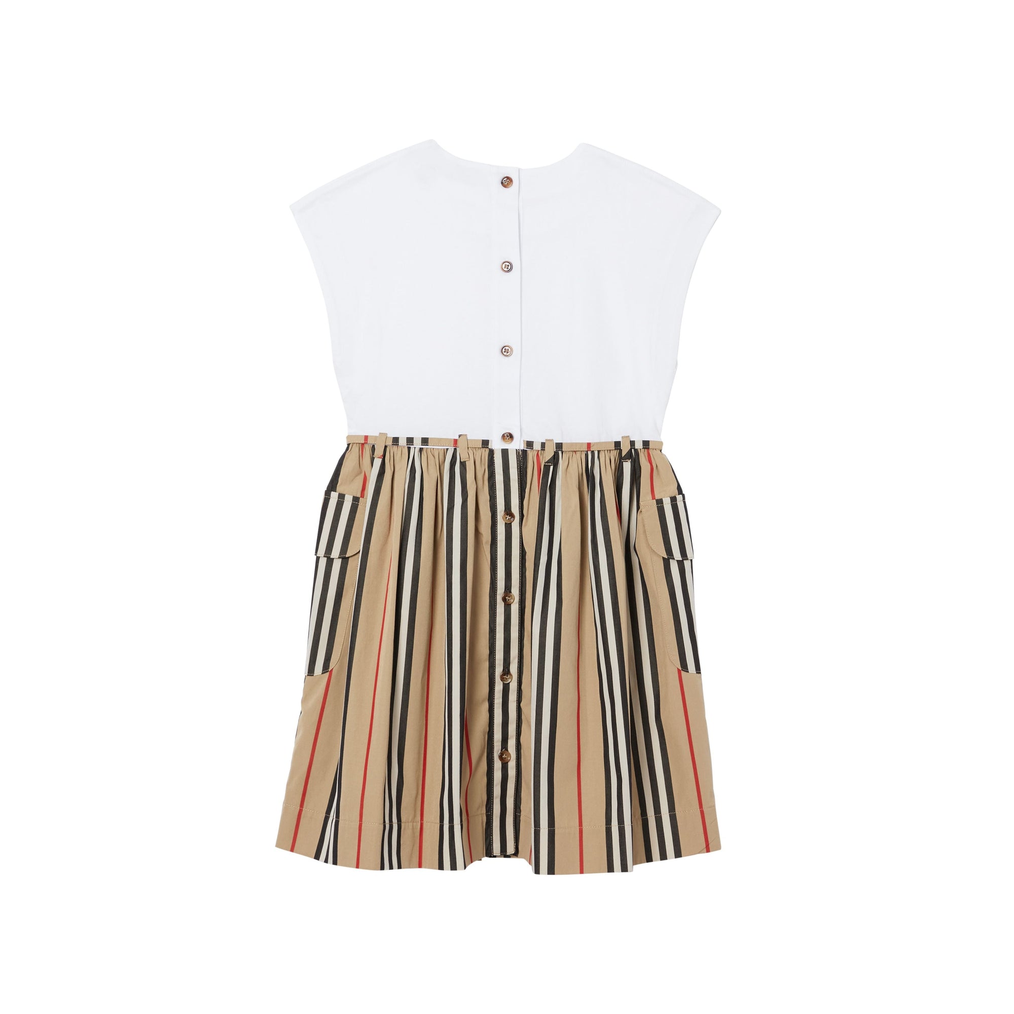 Robe en coton à rayures iconiques - Archive Beige