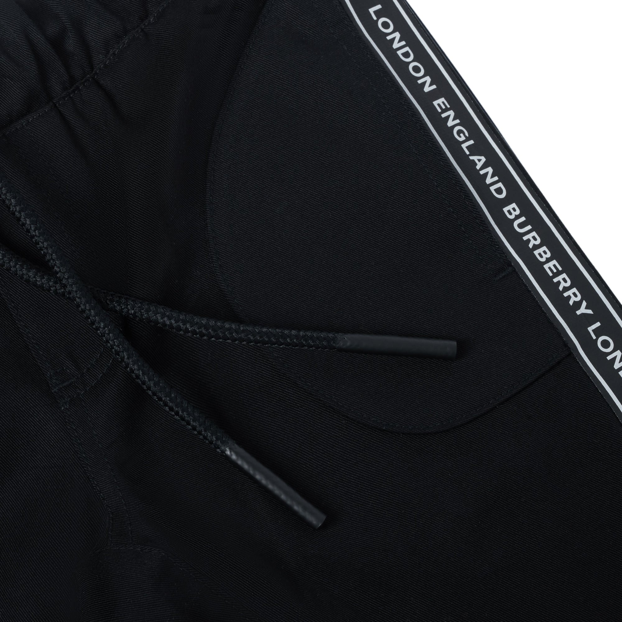 Pantalon chino en coton avec bande à logo - Black