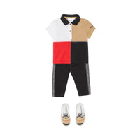 Pantalon chino en coton avec bande à logo - Black