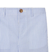 Pantalon de costume en seersucker de coton rayé - Cornflower Blue