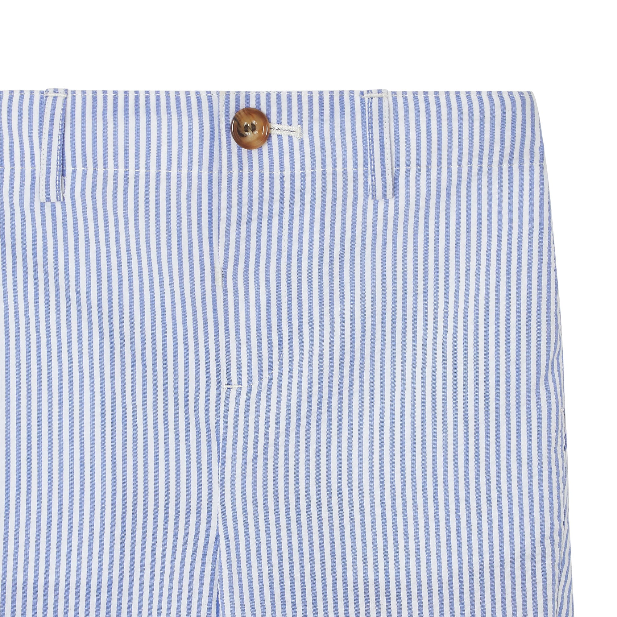 Pantalon de costume en seersucker de coton rayé - Cornflower Blue