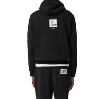 Hoodie en coton à imprimé daim - Black