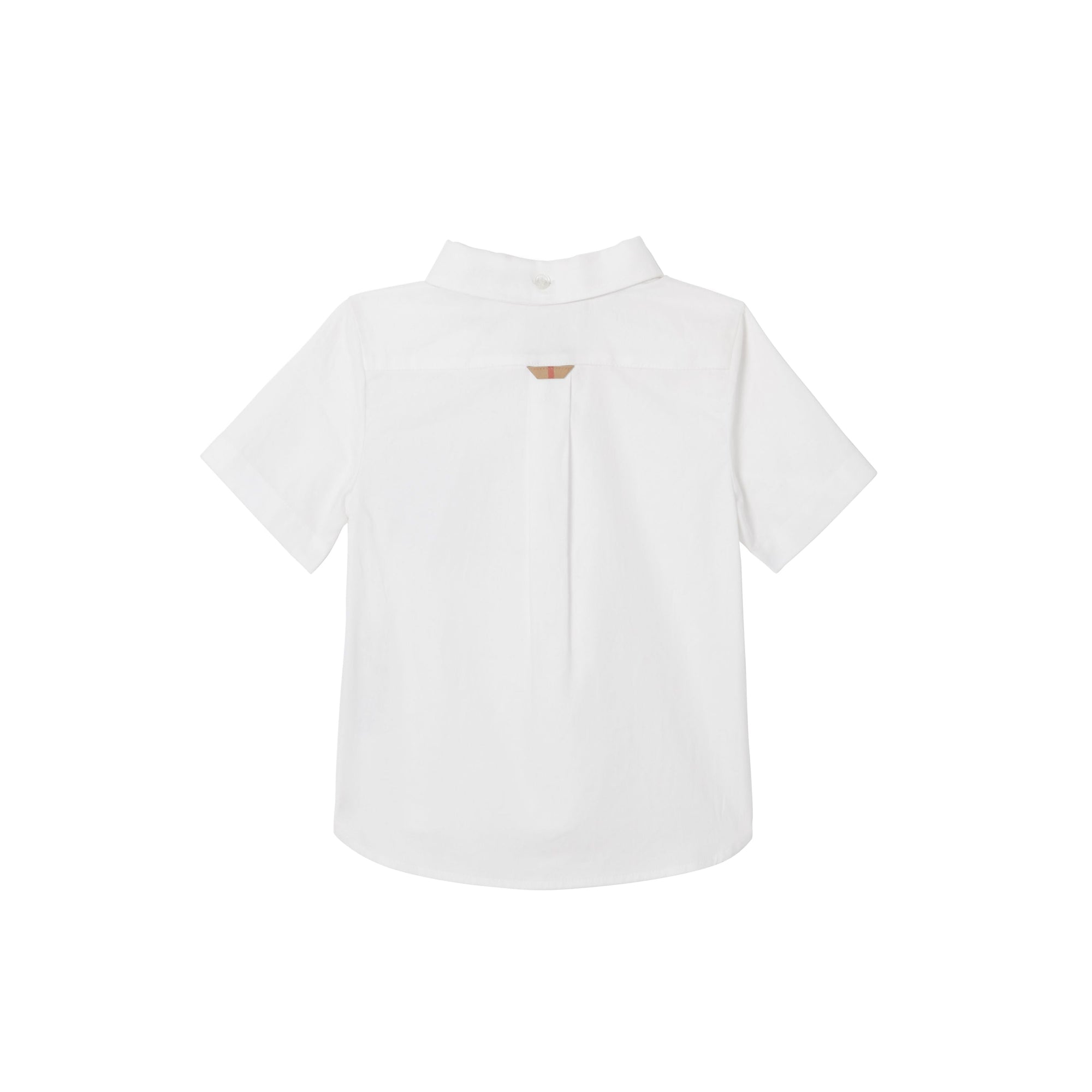 Chemise Oxford à manches courtes en coton avec Vintage check - White