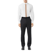 Pantalon de costume classique en laine avec velours - Black