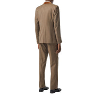 Veste de costume en laine et cachemire avec velours - Dark Tan