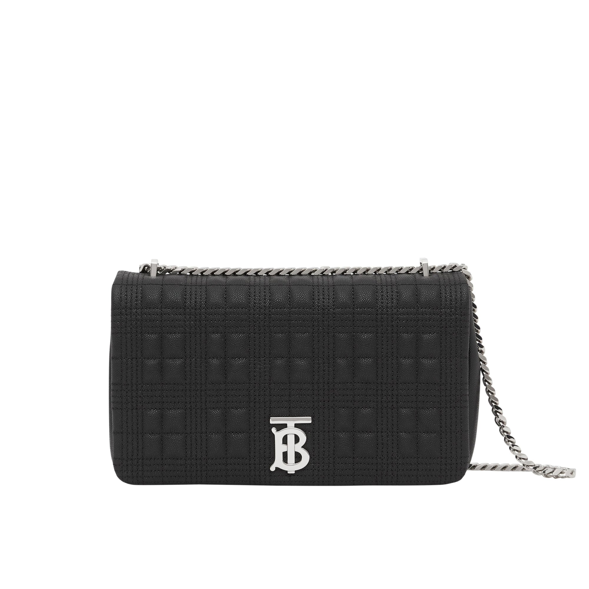 Sac Lola moyen matelassé en cuir grainé - Black